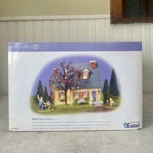 Dept 56 Snow Village Happy Easter House & Accessory Set New w Box Lighted 55090